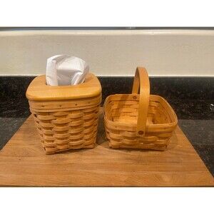 2 longaberger Baskets for tissue and decor